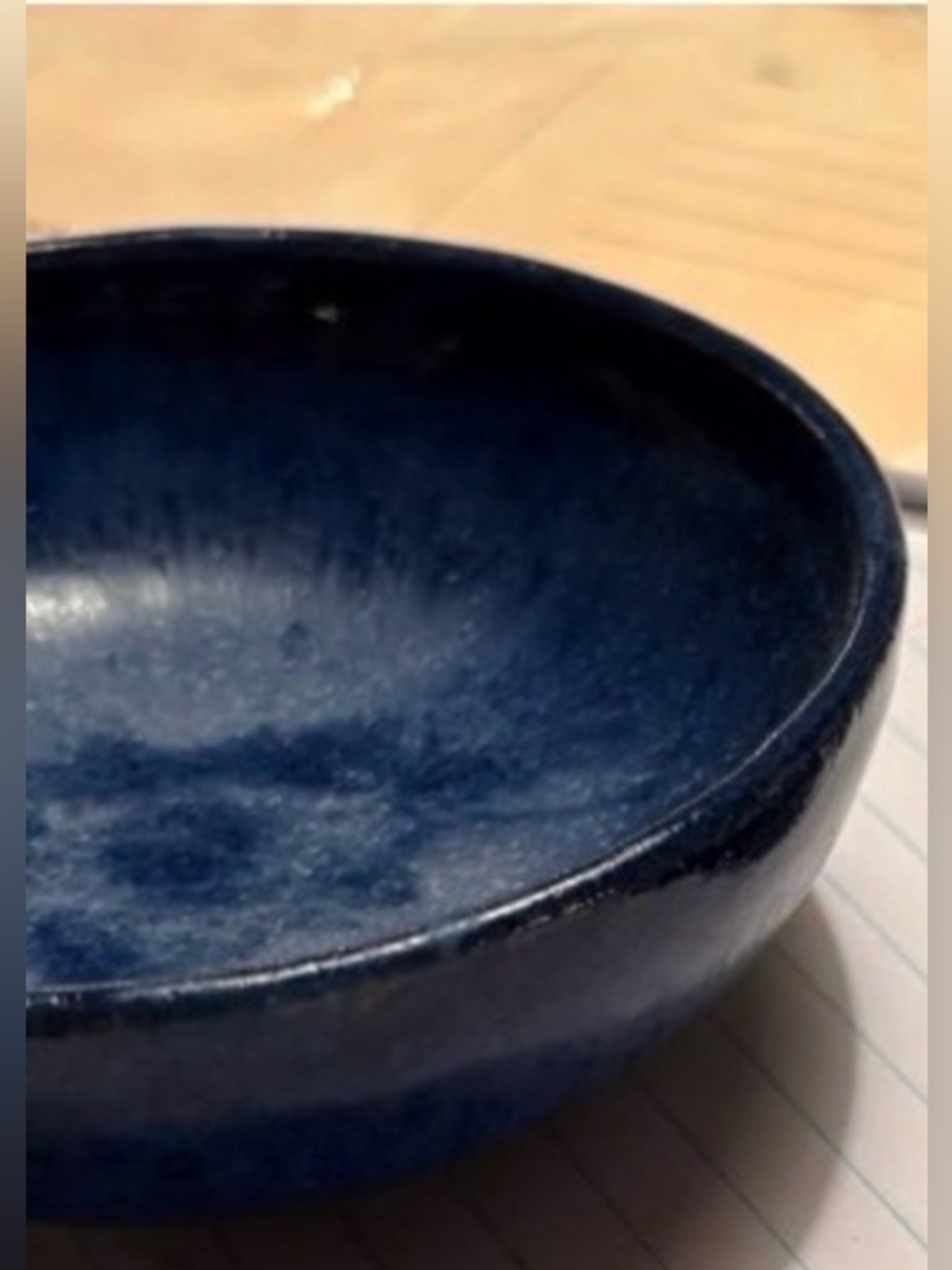 Deep Blue Ceramic Serving Bowls - Elegant Home Dining. Hand made in the USA